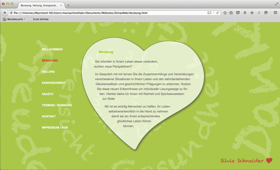 Website Silvia Schneider