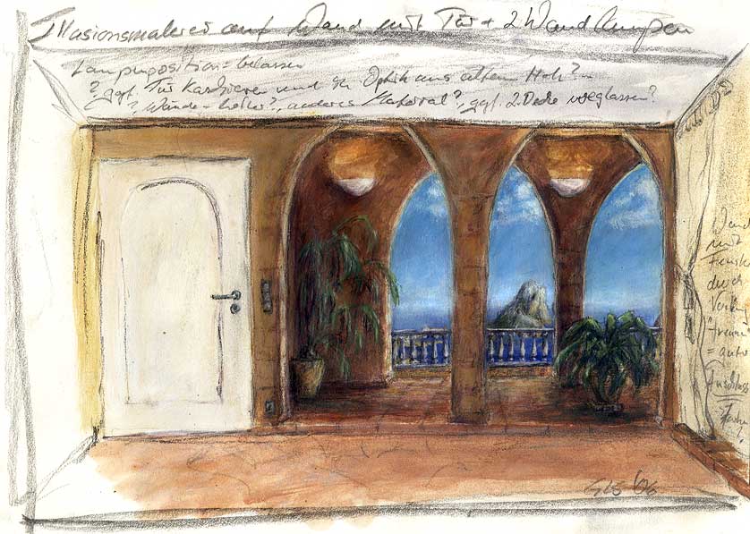 Illusionsmalerei, Skizze